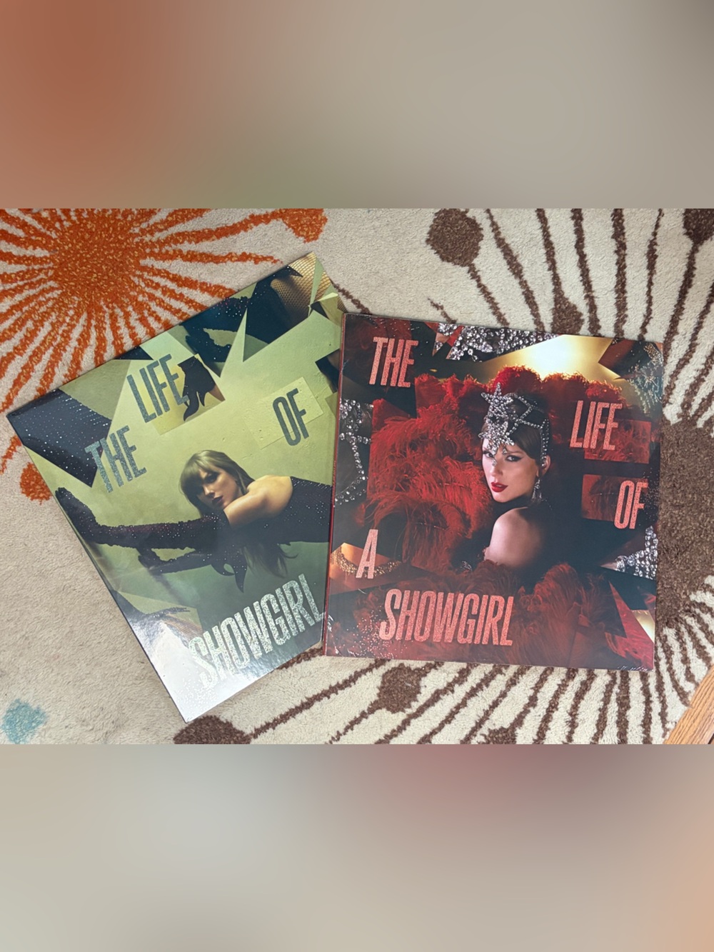 The Life of a Showgirl Vinyl Record Set - Red & Green Covers